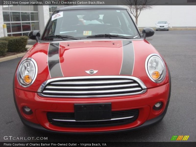 Chili Red / Checkered Carbon Black/Black 2011 Mini Cooper Hardtop