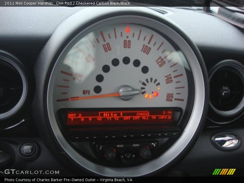 Chili Red / Checkered Carbon Black/Black 2011 Mini Cooper Hardtop