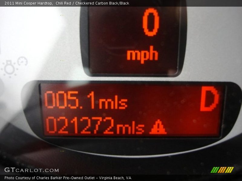 Chili Red / Checkered Carbon Black/Black 2011 Mini Cooper Hardtop