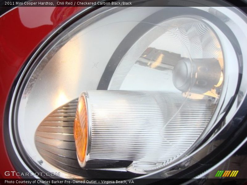 Chili Red / Checkered Carbon Black/Black 2011 Mini Cooper Hardtop