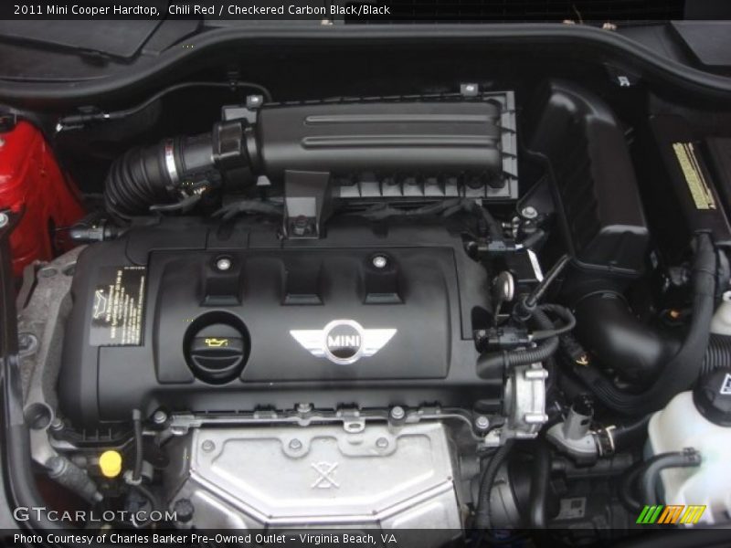Chili Red / Checkered Carbon Black/Black 2011 Mini Cooper Hardtop