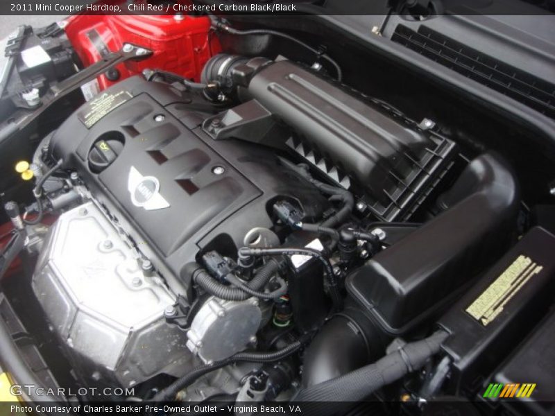 Chili Red / Checkered Carbon Black/Black 2011 Mini Cooper Hardtop
