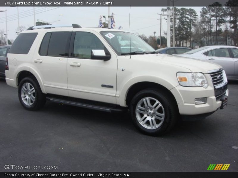 White Sand Tri-Coat / Camel 2007 Ford Explorer Limited 4x4