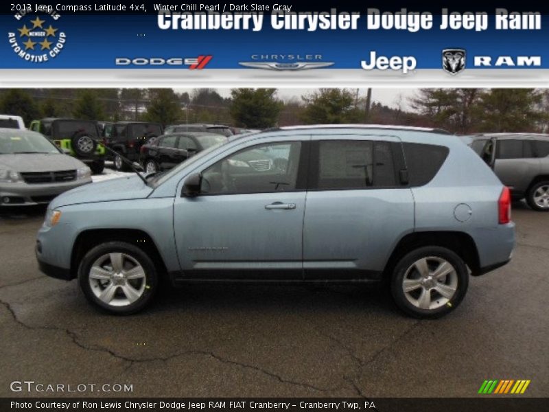 Winter Chill Pearl / Dark Slate Gray 2013 Jeep Compass Latitude 4x4