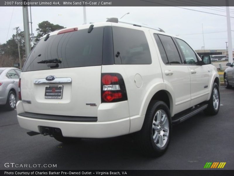 White Sand Tri-Coat / Camel 2007 Ford Explorer Limited 4x4