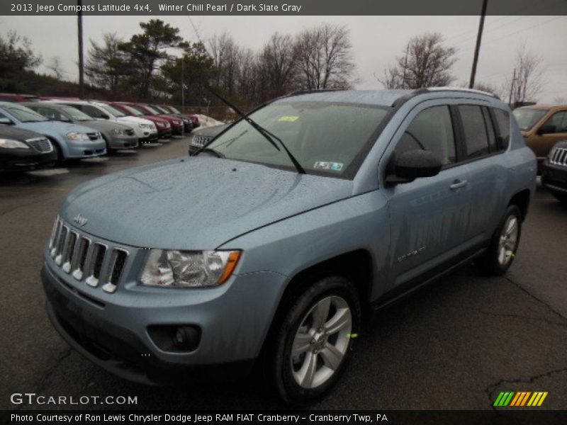 Winter Chill Pearl / Dark Slate Gray 2013 Jeep Compass Latitude 4x4