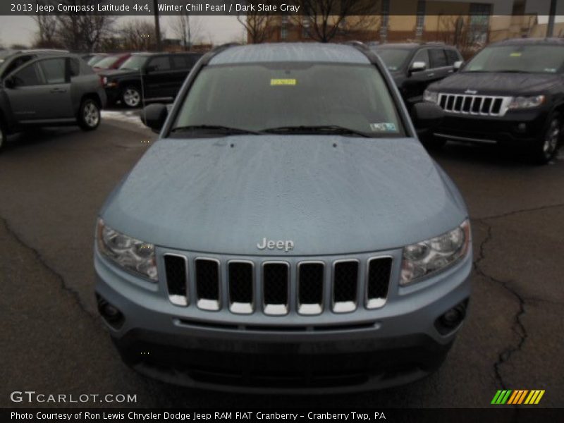 Winter Chill Pearl / Dark Slate Gray 2013 Jeep Compass Latitude 4x4