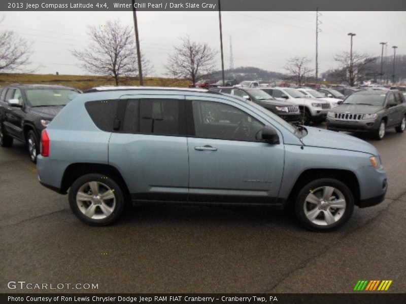 Winter Chill Pearl / Dark Slate Gray 2013 Jeep Compass Latitude 4x4