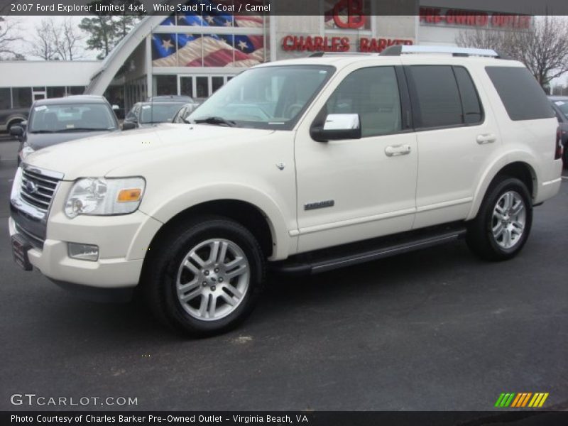 White Sand Tri-Coat / Camel 2007 Ford Explorer Limited 4x4