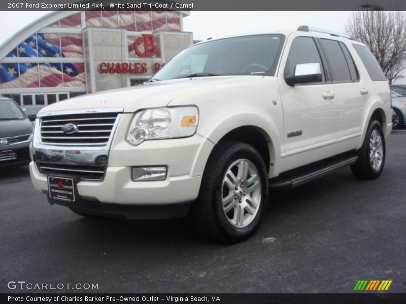 White Sand Tri-Coat / Camel 2007 Ford Explorer Limited 4x4
