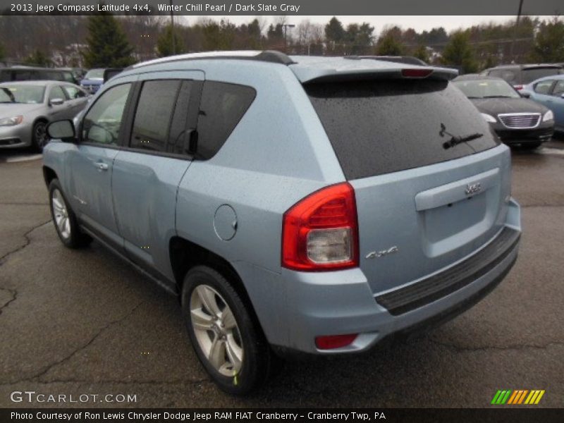 Winter Chill Pearl / Dark Slate Gray 2013 Jeep Compass Latitude 4x4