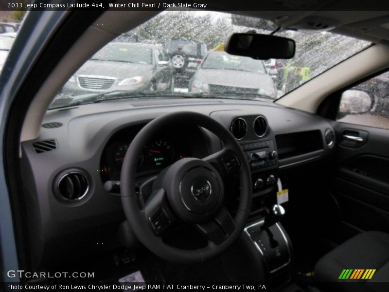 Winter Chill Pearl / Dark Slate Gray 2013 Jeep Compass Latitude 4x4
