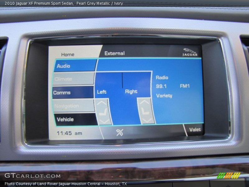 Controls of 2010 XF Premium Sport Sedan
