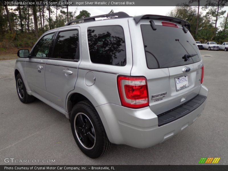 Ingot Silver Metallic / Charcoal Black 2010 Ford Escape XLT V6 Sport Package