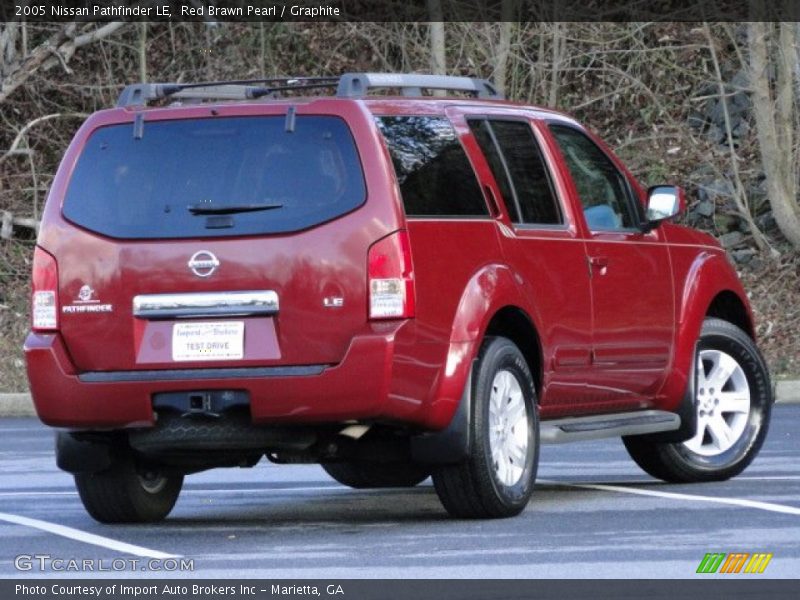 Red Brawn Pearl / Graphite 2005 Nissan Pathfinder LE
