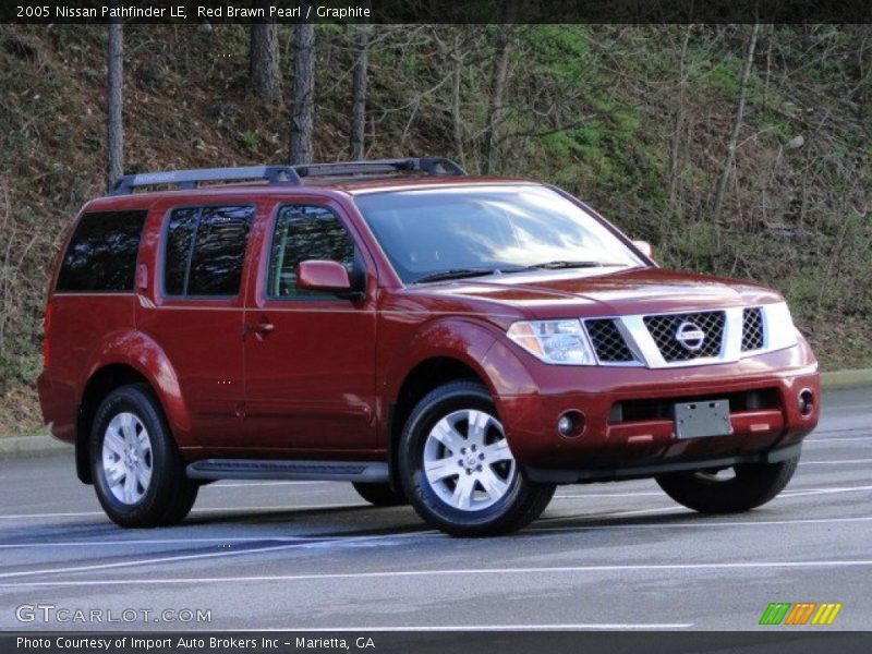 Red Brawn Pearl / Graphite 2005 Nissan Pathfinder LE