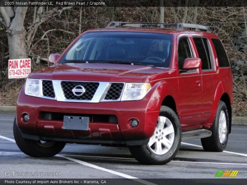 Red Brawn Pearl / Graphite 2005 Nissan Pathfinder LE