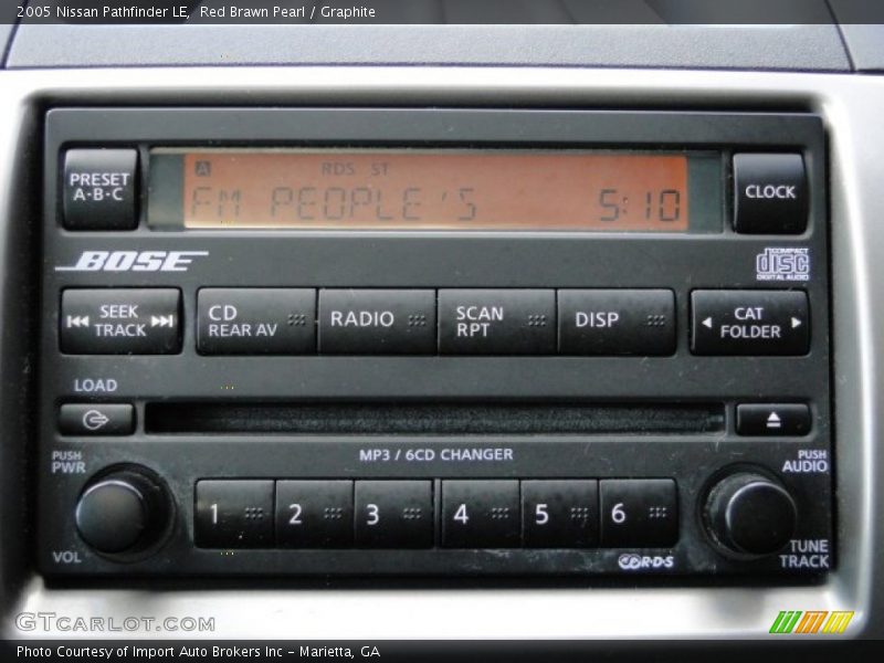 Audio System of 2005 Pathfinder LE