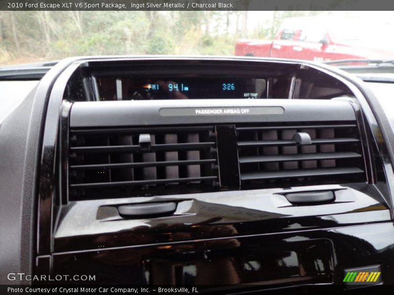 Ingot Silver Metallic / Charcoal Black 2010 Ford Escape XLT V6 Sport Package