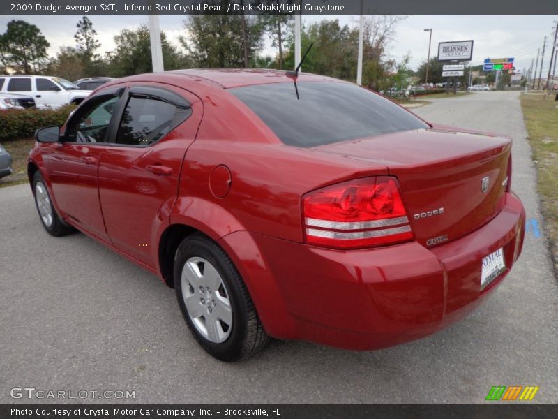 Inferno Red Crystal Pearl / Dark Khaki/Light Graystone 2009 Dodge Avenger SXT