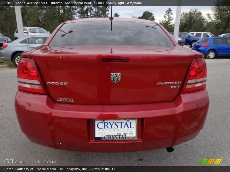 Inferno Red Crystal Pearl / Dark Khaki/Light Graystone 2009 Dodge Avenger SXT