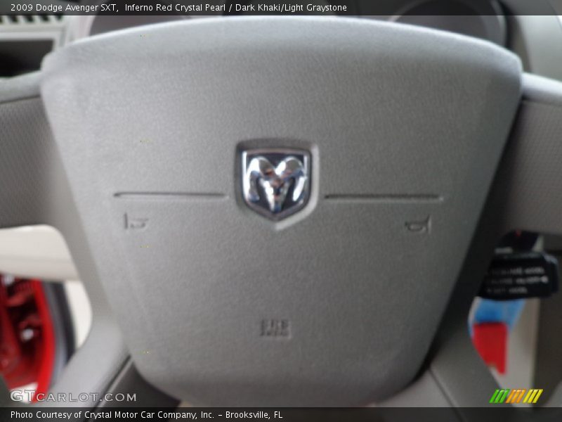 Inferno Red Crystal Pearl / Dark Khaki/Light Graystone 2009 Dodge Avenger SXT