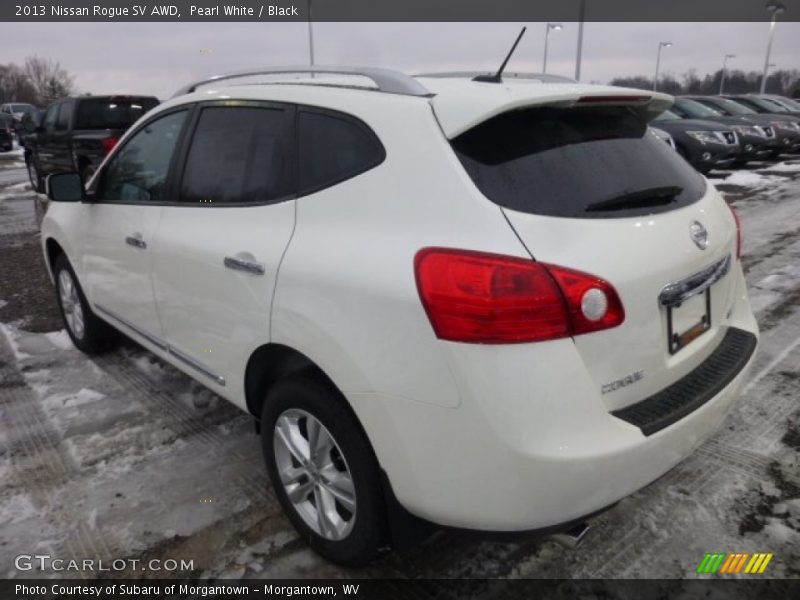 Pearl White / Black 2013 Nissan Rogue SV AWD