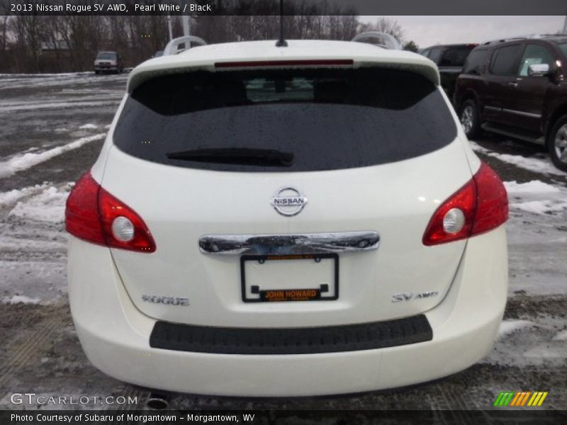 Pearl White / Black 2013 Nissan Rogue SV AWD