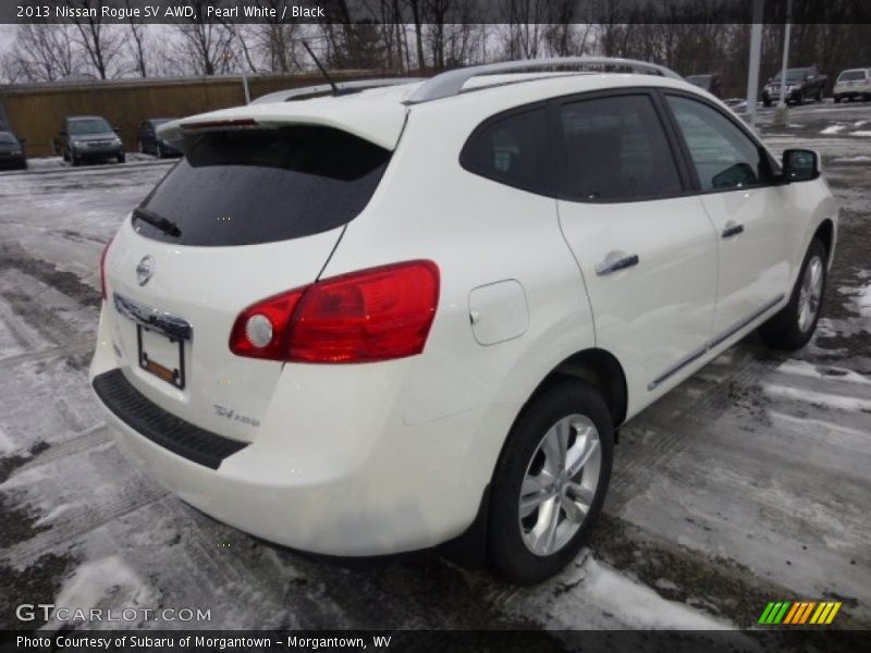 Pearl White / Black 2013 Nissan Rogue SV AWD