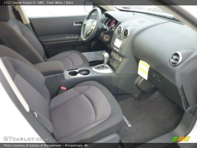 Pearl White / Black 2013 Nissan Rogue SV AWD