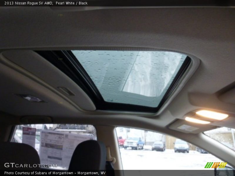 Pearl White / Black 2013 Nissan Rogue SV AWD