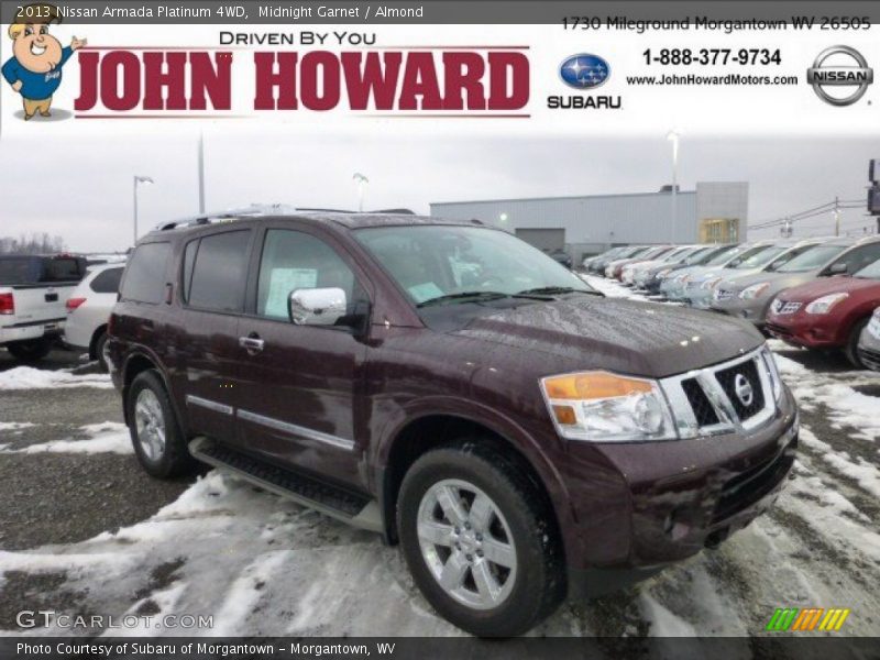 Midnight Garnet / Almond 2013 Nissan Armada Platinum 4WD