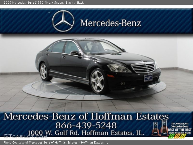 Black / Black 2009 Mercedes-Benz S 550 4Matic Sedan