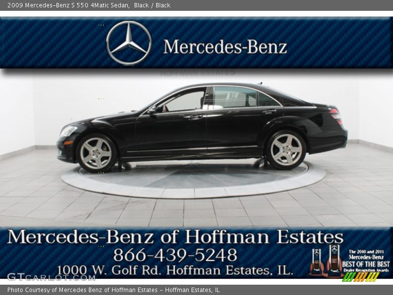 Black / Black 2009 Mercedes-Benz S 550 4Matic Sedan