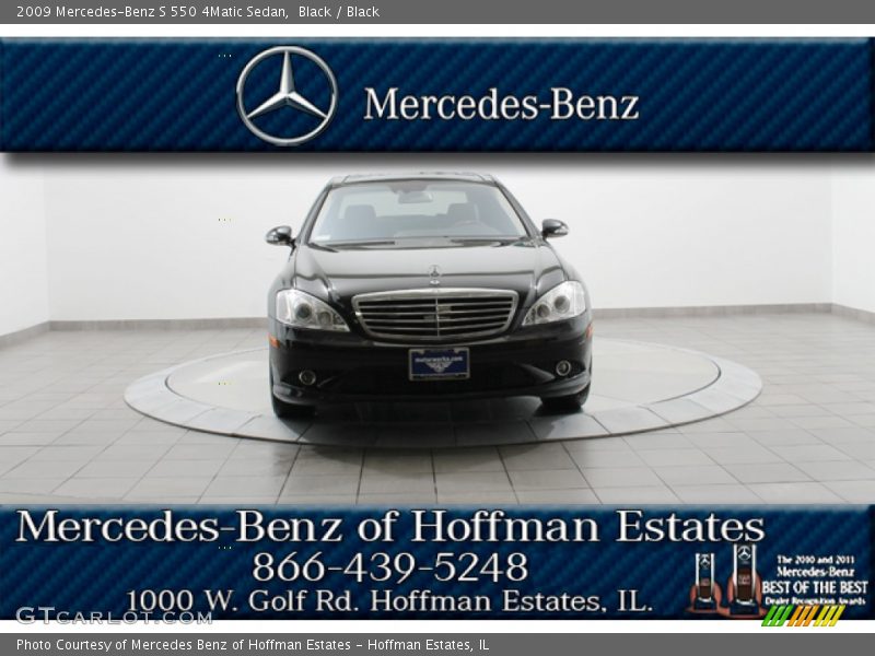Black / Black 2009 Mercedes-Benz S 550 4Matic Sedan