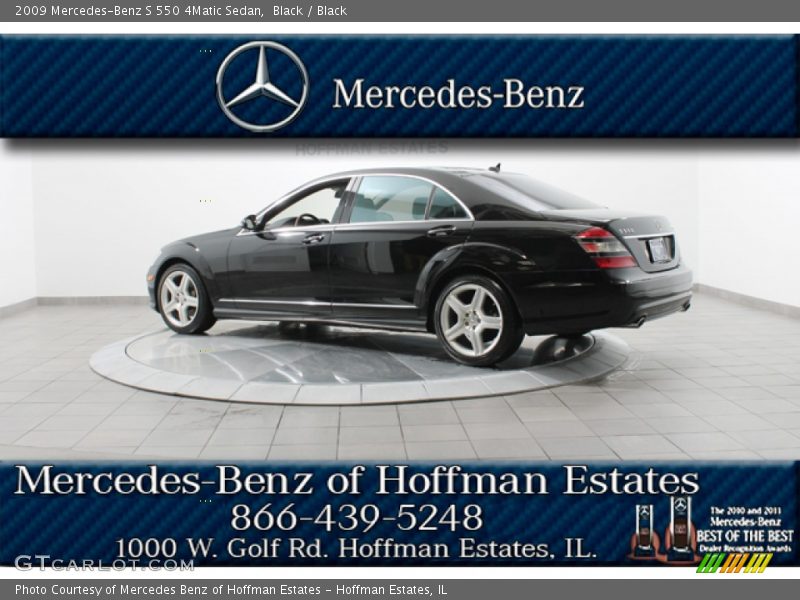 Black / Black 2009 Mercedes-Benz S 550 4Matic Sedan