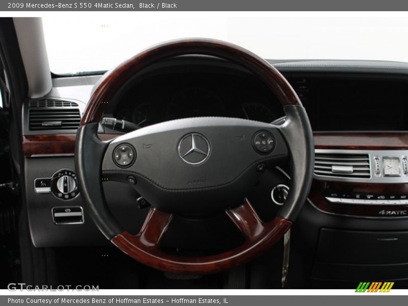Black / Black 2009 Mercedes-Benz S 550 4Matic Sedan