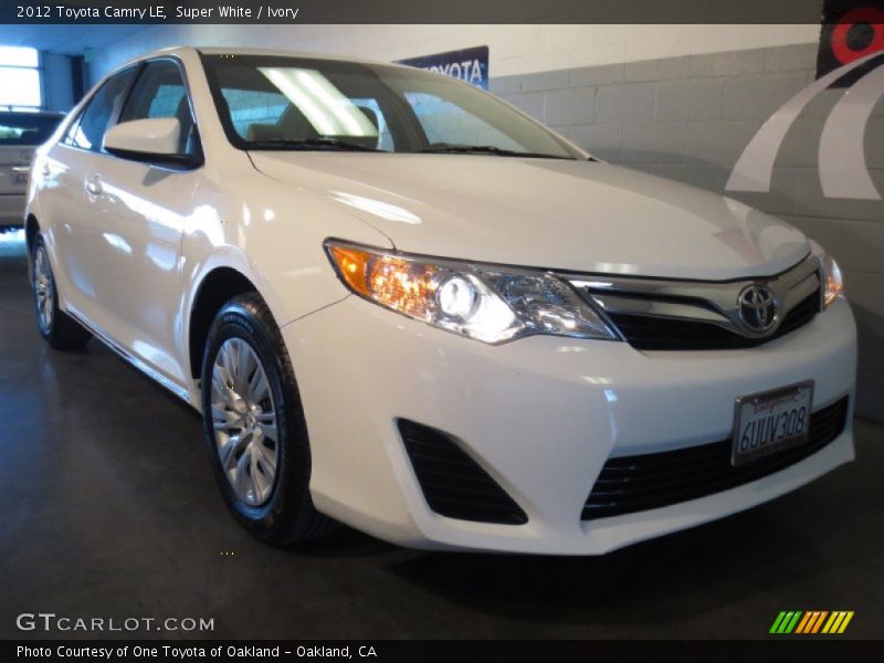 Super White / Ivory 2012 Toyota Camry LE