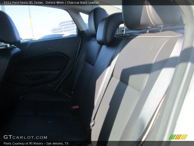 Oxford White / Charcoal Black Leather 2011 Ford Fiesta SEL Sedan