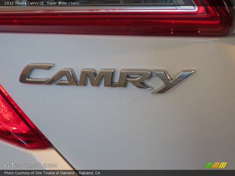 Super White / Ivory 2012 Toyota Camry LE