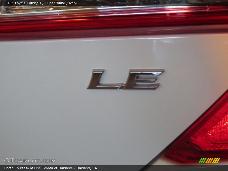 Super White / Ivory 2012 Toyota Camry LE