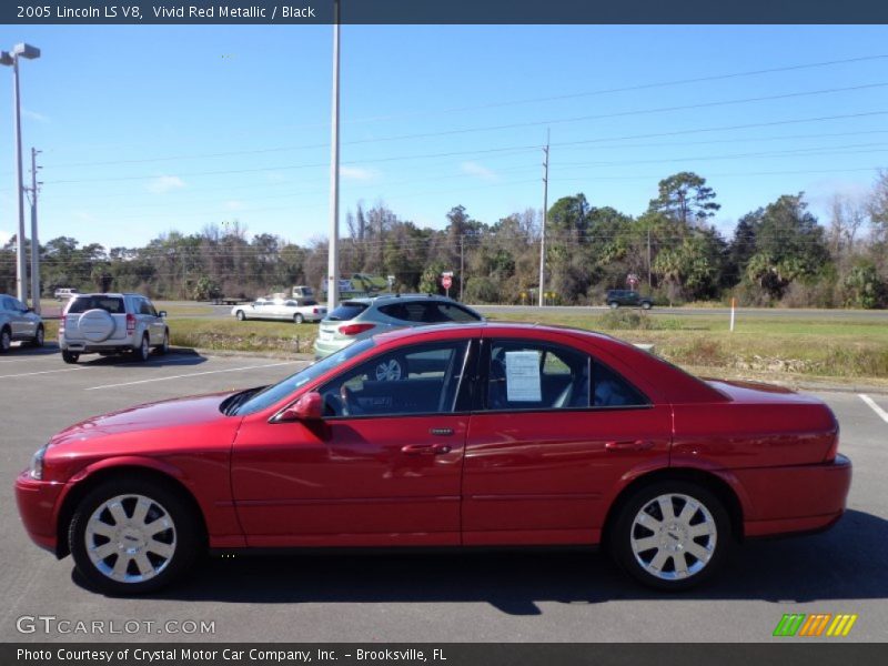 Vivid Red Metallic / Black 2005 Lincoln LS V8