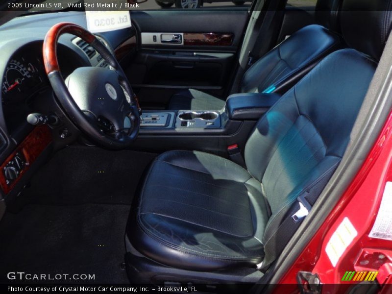 Vivid Red Metallic / Black 2005 Lincoln LS V8