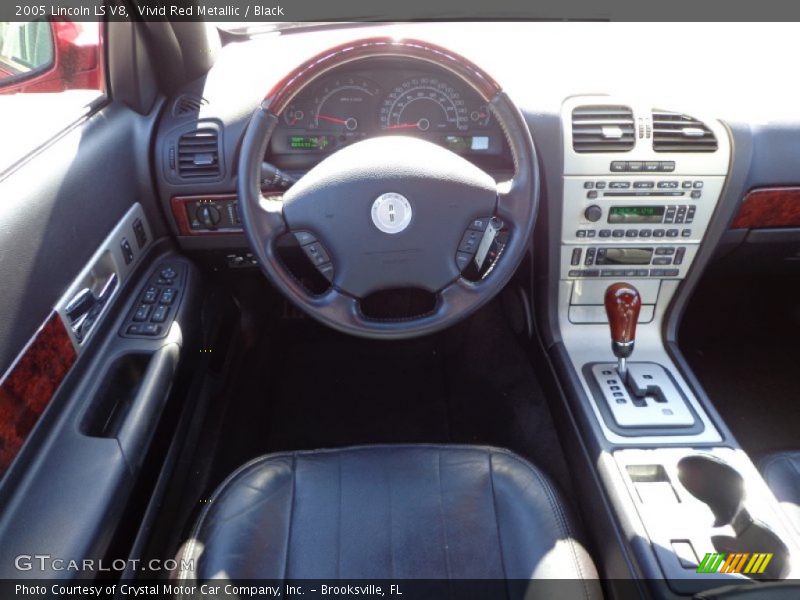 Vivid Red Metallic / Black 2005 Lincoln LS V8