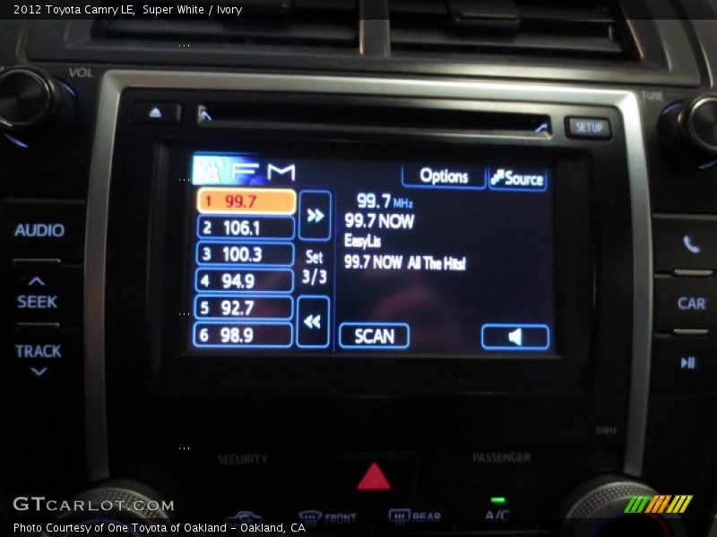 Super White / Ivory 2012 Toyota Camry LE
