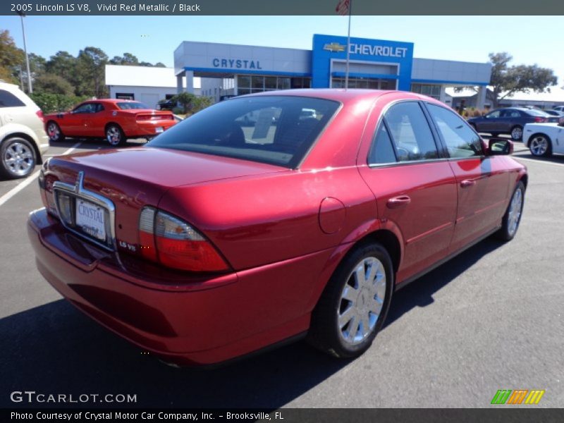 Vivid Red Metallic / Black 2005 Lincoln LS V8