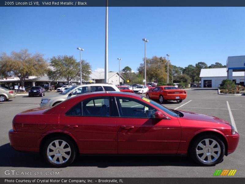 Vivid Red Metallic / Black 2005 Lincoln LS V8