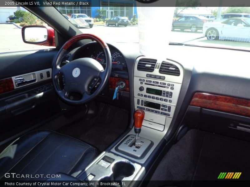 Vivid Red Metallic / Black 2005 Lincoln LS V8
