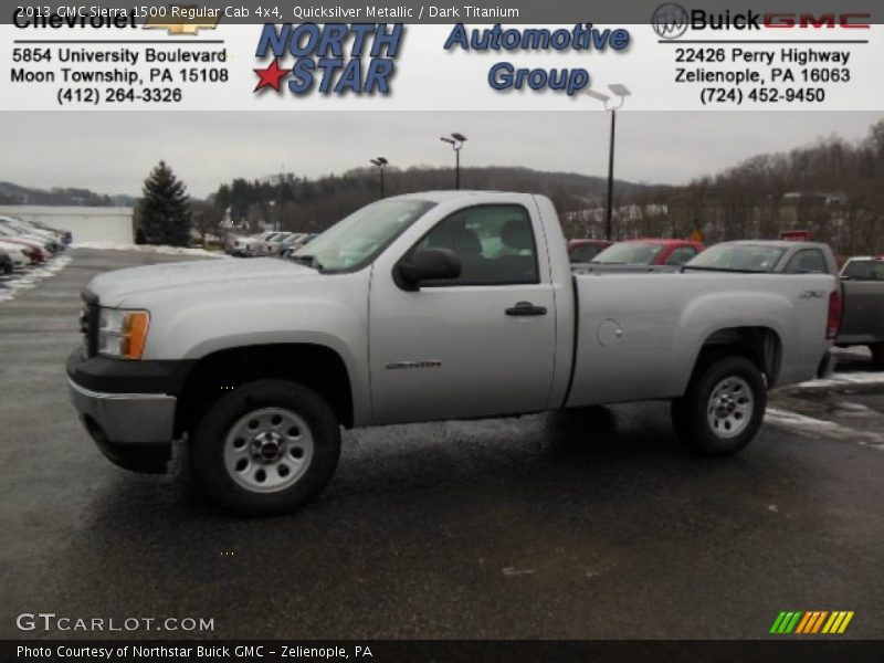 Quicksilver Metallic / Dark Titanium 2013 GMC Sierra 1500 Regular Cab 4x4