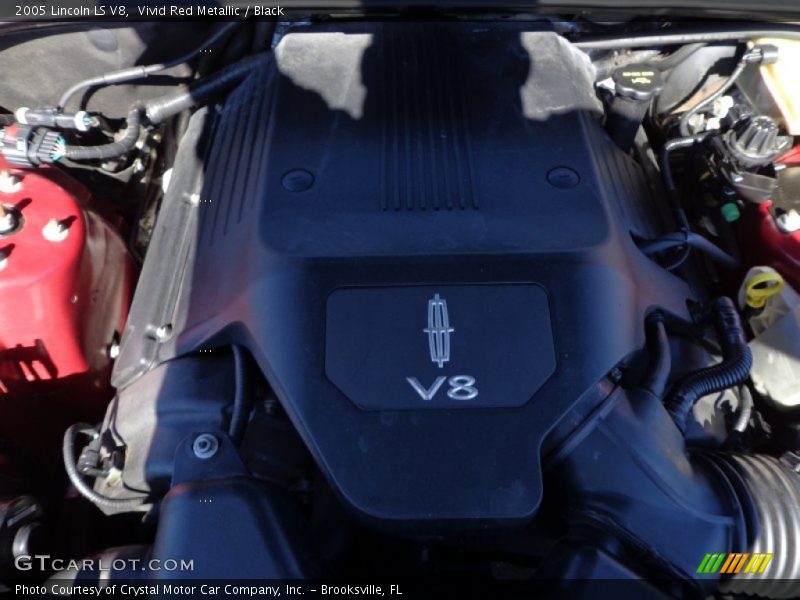 Vivid Red Metallic / Black 2005 Lincoln LS V8